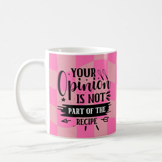 Retro Funny Kitchen Sprichwort Pink Kaffeetasse (Links)
