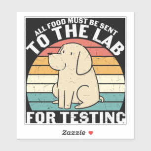 Retro Funny Labrador Retriever Vinyl Sticker