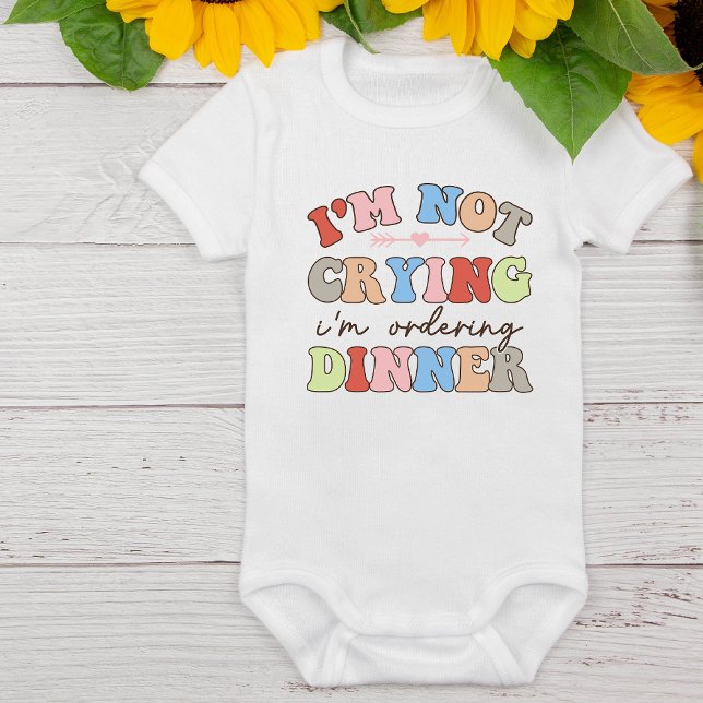 Retro Funny, nicht bestellen Abendessen Baby Strampler (Von Creator hochgeladen)