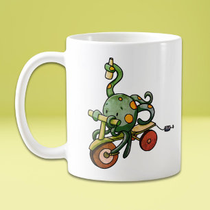 Retro Funny Octopus Drinks Kaffeetasse