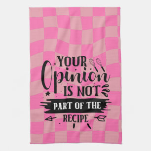 Retro Funny Pink Kitchen Sprichwort Geschirrtuch