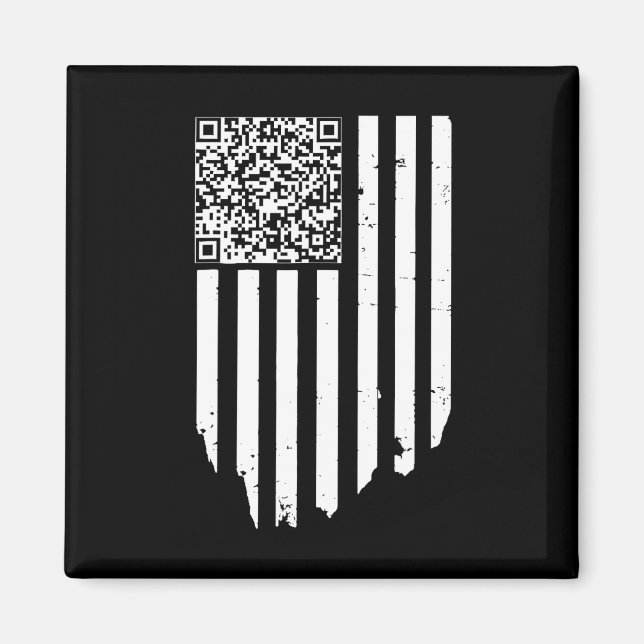 Retro Funny Qr Trump Tanzcode Magnet (Vorne)