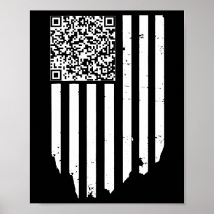 Retro Funny Qr Trump Tanzcode Poster