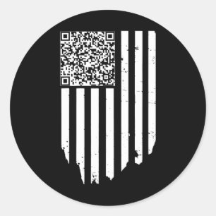 Retro Funny Qr Trump Tanzcode Runder Aufkleber