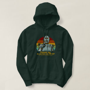 Retro funny robot needs oiling hoodie