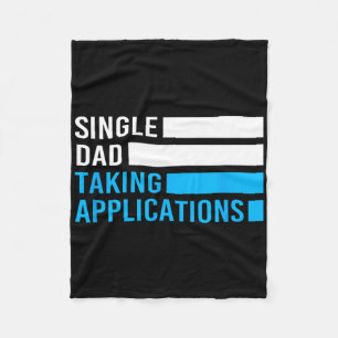 Retro Funny Single Vater bei der Bewerbung Fleecedecke