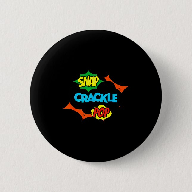 Retro Funny Snap Crackle P Quote Relax Meme Game  Button (Vorderseite)