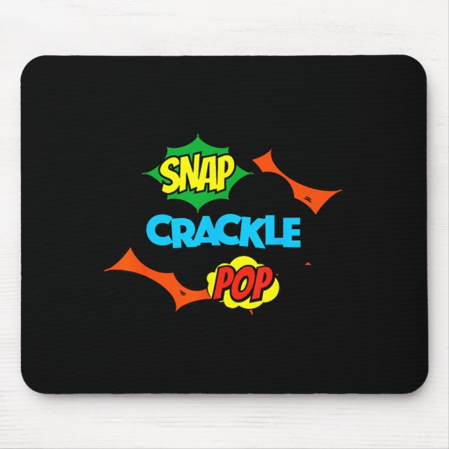Retro Funny Snap Crackle P Quote Relax Meme Game  Mousepad (Vorne)