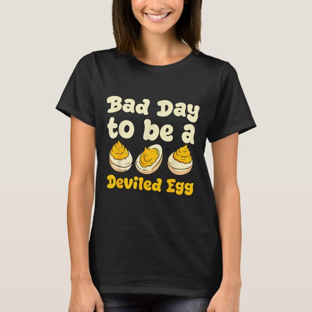 Retro Funny Thanksgiving Dinner Bad Day To Be A De T-Shirt (Vorderseite)