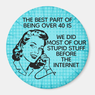Retro Funny über 40 Magnet