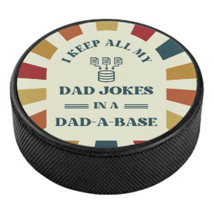 Retro Funny Vater Jokes Fathers Tagesgeschenk für Eishockey Puck