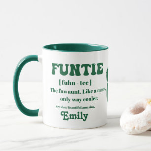 Retro Funtie Definition Personalisiert Auntie Tass Tasse