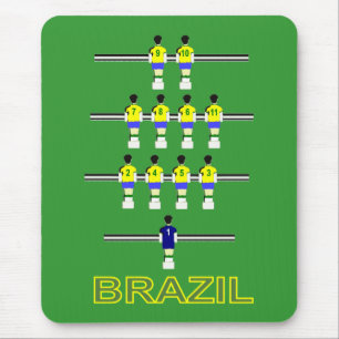 Retro fusball Fußball mit 1970 Tabellen Brasilien Mousepad