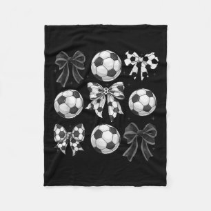 Retro-Fußball-Bogen, Spieltag, kokette Fußball-Mam Fleecedecke