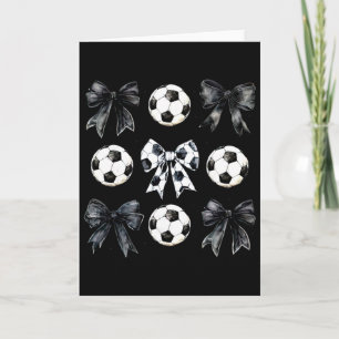 Retro-Fußball-Bow-Spiel-Tag-Mama-Fußball-Muttertag Karte