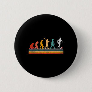 Retro-Fußball-Evolution Geschenk für Spieler Fraue Button