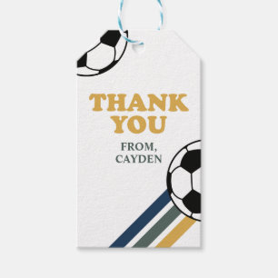 Retro-Fußball-Geburtstagsgeschenk-Tags Geschenkanhänger