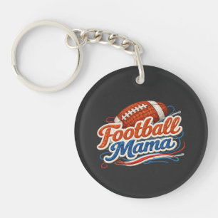 Retro-Fußball-Mama-Muttertags-Schlüsselanhänger Schlüsselanhänger