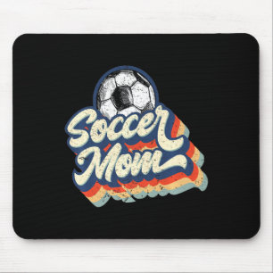 Retro Fußball-Mama Vintage-Mama Fußball T-Shirt Mousepad