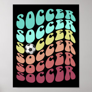 Retro-Fußball Nur Junge Mädchen Das Liebt Spielen Poster