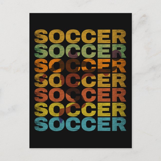 RETRO-FUSSBALL POSTKARTE (Vorderseite)