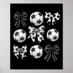 Retro-Fußball-Schale, Spieltag, kokette Fußball-Ma Poster