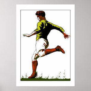 Retro-Fußball-Vektor-Kunst Poster