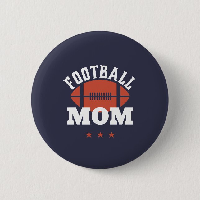 Retro-Fußballmutter Mutter von Sportler-Kindern Button (Vorderseite)
