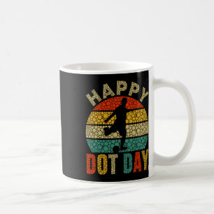 Retro-Fußballspieler-Polka-Dot-Art-Student-glückli Kaffeetasse