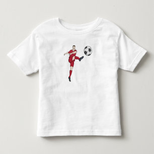 Retro-Fußballspieler tritt Ball Volley Aktion Gra Kleinkind T-shirt