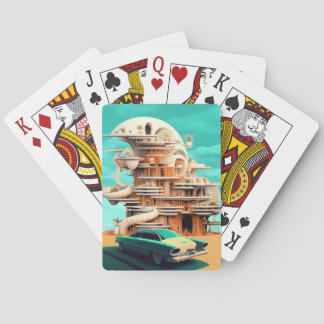Retro Future Cars Cinematic Auto Kartenspielen Spielkarten
