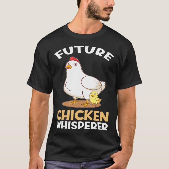Retro Future Hühnerbauer Flüsterer für Kinder T-Shirt (Vorderseite)