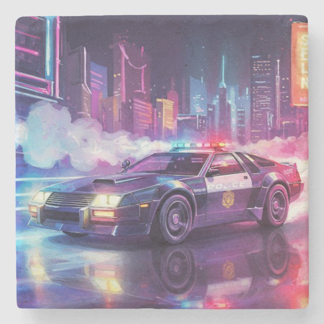 Retro Future Inspiriert Car Fanatic Untersetzer (Vorderseite)