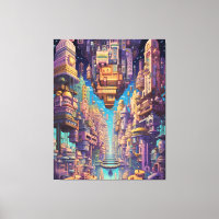 Retro Futurismus Art Leinwand
