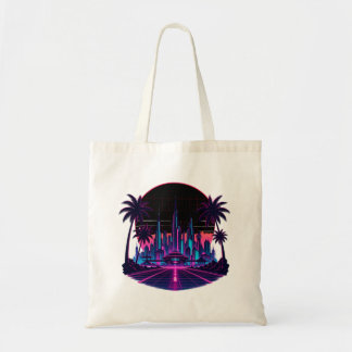 Retro-Futurismus Neon Synthwave Tragetasche