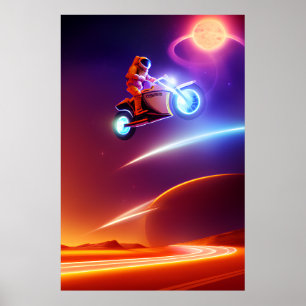 Retro-Futurismus, surrealistische Ästhetik, Space  Poster