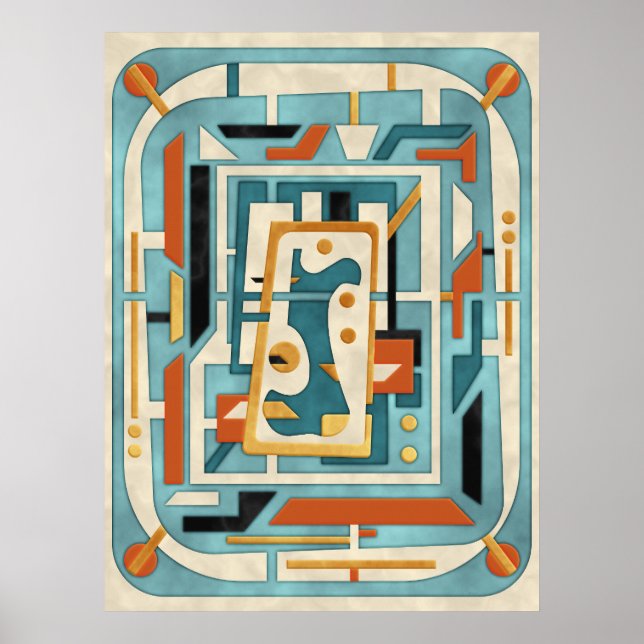 Retro-Futurist Mid-Century-Modern  Poster (Vorne)
