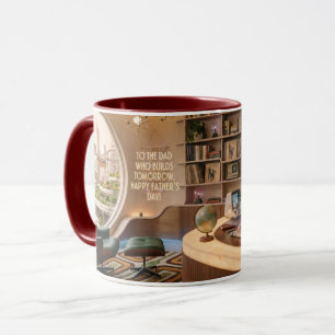 Retro-Futuristen-Solopreneur-Vater-Karte Tasse