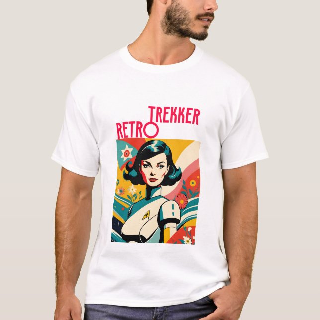Retro-Futuristic Explorer Trekker T-Shirt (Vorderseite)