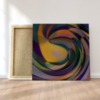 Retro Futuristic Radial Swirve Waves Art Muster