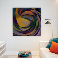 Retro Futuristic Radial Swirve Waves Art Muster