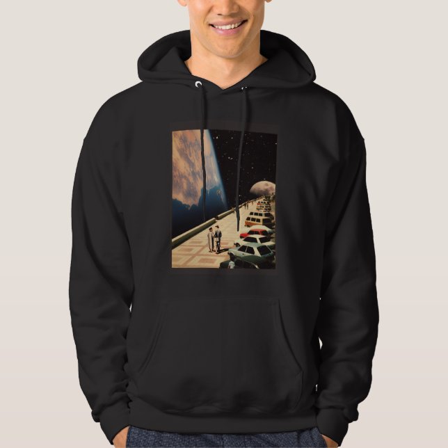 Retro Futuristic Space Promenade Hoodie (Vorderseite)
