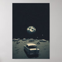 Retro Futuristic Space Vintag, ai-generierte Kunst