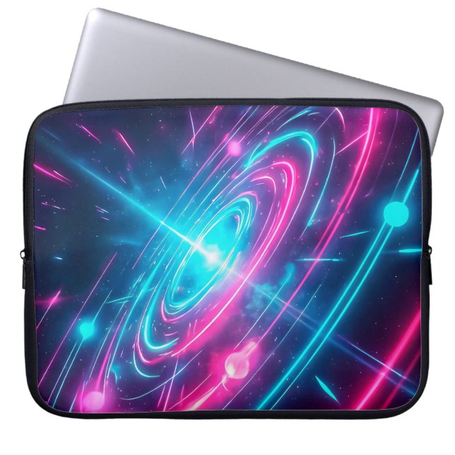 Retro Futuristic Vaporwave Space Portal Laptopschutzhülle (Vorderseite)
