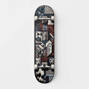Retro-futuristische Tech-Street-Art-Skateboard 20 Skateboard