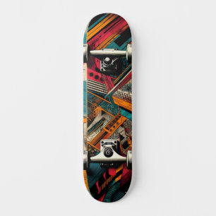 Retro-futuristische Tech-Street-Art-Skateboard 40 Skateboard