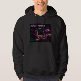 Retro-futuristischer AI-Roboter-Computer-Vaporwave Hoodie