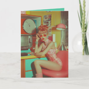 Retro Futuristischer Glamour Ästhetik Einladung