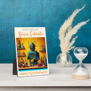 Retro-futuristischer Roboter ROBIA 12J2 Mixologe Fotoplatte
