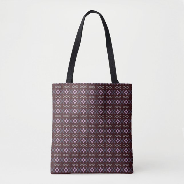 Retro-futuristisches Metaball-Muster-Tasche (Vorderseite)